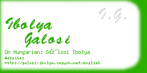 ibolya galosi business card